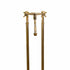 Francone BT41F traditional floor-mounted unlacquered brass bathroom faucet with stands.