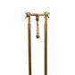 Francone BT41F traditional floor-mounted unlacquered brass bathroom faucet with stands.