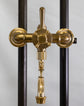 Francone BT41T solid brass thermostatic wall-mounted bath tap faucet with a swivel spout.
