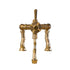 Francone BT41TD traditional unlacquered brass deck mounted thermostatic bath tap and swivel spout faucet.