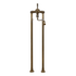 Francone BT41TF traditional floor-mounted bathroom faucet with a swivel spout in solid brass.