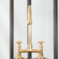 Traditional unlacquered brass kitchen faucet by Francone, featuring the BT49Y double-handle tap.