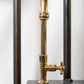 A traditional Francone BT5 cold water kitchen faucet in unlacquered brass, made in Italy.