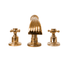 Traditional Francone BT50 deck-mounted bath faucet, handcrafted in solid brass with vintage-style handles.