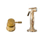 A Francone BT52 solid brass deck-mounted mixer tap and matching pull-out spray faucet.