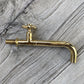 A Francone BT59 traditional unlacquered brass wall mounted tap, also a bathroom faucet.