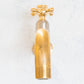 Traditional Francone BT59 wall-mounted bathroom faucet in unlacquered solid brass.