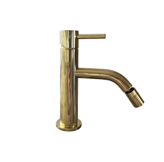 Francone BT64B deck-mounted bathroom bidet mixer tap, also a faucet, handcrafted in solid brass.