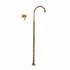 Francone BT67 floor-mounted bath filler tap and mixer faucet in unlacquered brass.