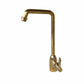 Francone BT69 traditional unlacquered brass kitchen mixer tap faucet with a swivel spout.