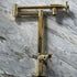Francone BT6D traditional solid brass deck-mounted pot filler kitchen faucet with double handles.