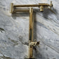 Francone BT6D traditional solid brass deck-mounted pot filler kitchen faucet with double handles.