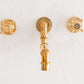 Francone BT70 traditional wall-mounted brass faucet with a swivel spout and crosshead handles.