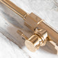 A close-up detail of the Francone BT7CW wall-mounted solid brass kitchen mixer tap and faucet.