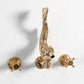 Francone BT81W wall-mounted traditional brass faucet with an ornamental fish spout and cross handles.