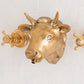 Traditional Francone BT85 wall-mounted brass faucet featuring an ornamental bull head spout.