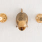 Traditional Francone BT86 decorative brass fish head wall mounted bathroom faucet and tap handles.