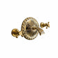 Traditional Francone BT88 decorative wall-mounted bathroom faucet in polished solid brass.