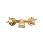 Traditional Francone BT89 unlacquered brass wall mounted bathroom tap, also a faucet, seen from above.
