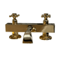 Traditional Francone BT89Q solid brass deck mounted bath filler faucet with quadratic base.