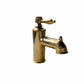 Traditional Francone BT95 Heritage unlacquered brass bathroom tap, also a vintage-style mixer faucet.