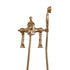 Traditional Francone BT95D unlacquered brass deck mounted bath filler faucet with hand shower.