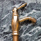 Traditional Francone BT97B bidet mixer tap in unlacquered brass, designed as a classic bathroom faucet.