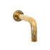 The Francone BTA15 curved wall-mounted solid unlacquered brass bathroom faucet spout.