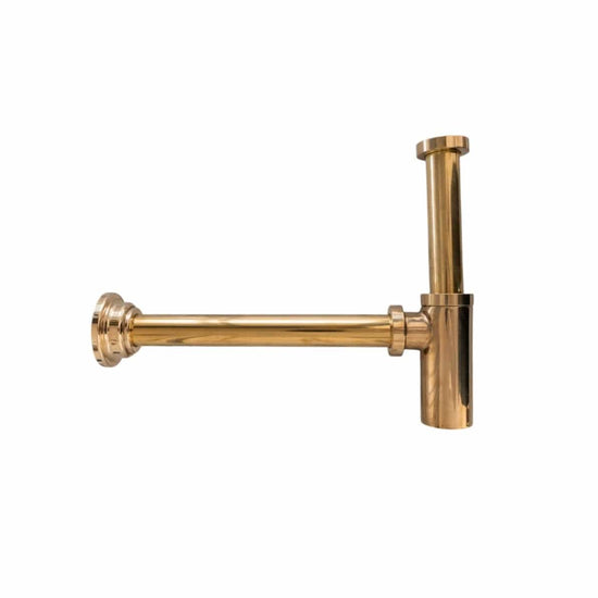 The Francone BTA19 modern solid brass bottle trap for luxury bathroom basin wastes, handcrafted in Italy.