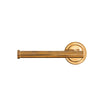 Francone BTA20 unlacquered brass wall-mounted toilet roll holder, a bespoke solid brass bathroom accessory.