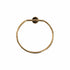A circular Francone BTA23 solid unlacquered brass towel holder for luxury bathrooms.