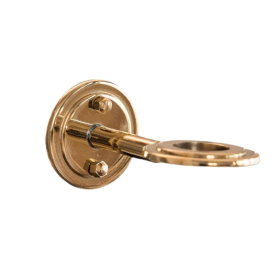 Handcrafted Francone BTA26 unlacquered brass single soap bottle holder, a wall-mounted bathroom fitting.