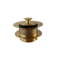 The Francone BTA2S traditional solid brass basin drain waste with matching plug.