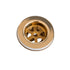 The Francone BTA3 traditional round unlacquered brass kitchen basin drain waste.