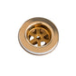 The Francone BTA3 traditional round unlacquered brass kitchen basin drain waste.