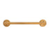 The Francone BTA31 linear towel rail in solid unlacquered brass for luxury bathrooms.