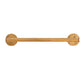 The Francone BTA31 linear towel rail in solid unlacquered brass for luxury bathrooms.