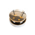 Francone BTA4 circular click-clack basin waste plug in unlacquered brass for luxury bathrooms.