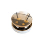 Francone BTA4 circular click-clack basin waste plug in unlacquered brass for luxury bathrooms.
