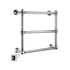 Francone BTR10 electric bathroom heated towel rail in solid brass, featuring an integrated power switch.