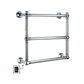 Francone BTR10 electric bathroom heated towel rail in solid brass, featuring an integrated power switch.