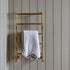 Francone BTR14 traditional plumbed-in solid brass heated towel rail installed in an Italian bathroom.