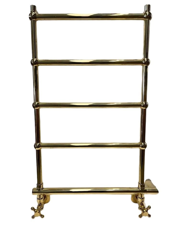 Francone BTR19 traditional dual fuel heated towel rail handcrafted in solid brass for the bathroom.