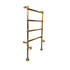 Francone BTR20 traditional four-bar floor-mounted plumbed heated towel rail in unlacquered brass.