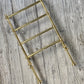 Francone BTR20 traditional unlacquered brass floor-mounted heated towel rail for luxury bathrooms.