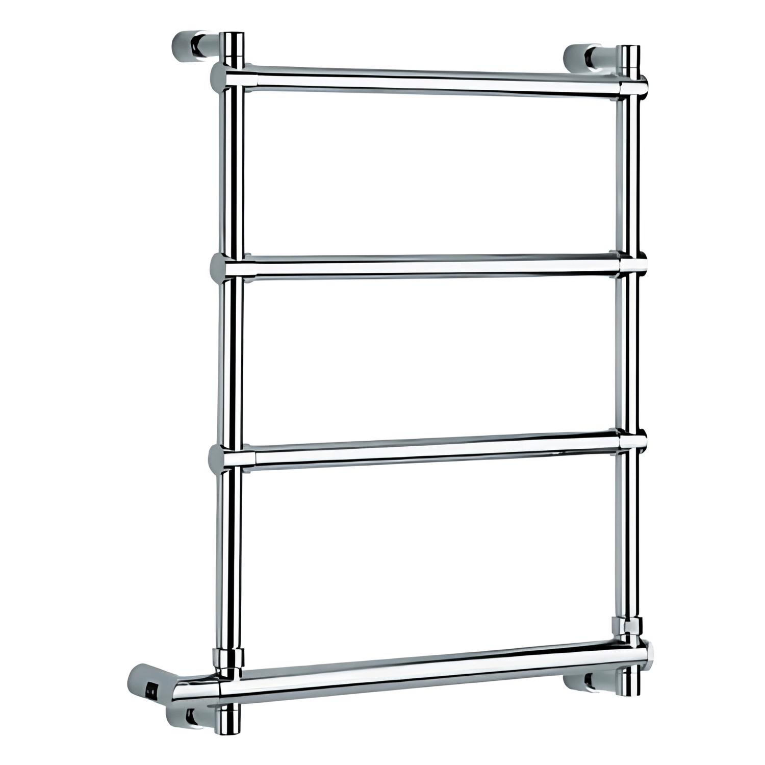 Handcrafted solid brass Francone BTR4 four-bar electric heated towel rail for luxury bathrooms.