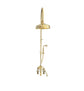 Traditional solid brass Francone BTS13D deck mounted column shower with hand shower and bath filler.