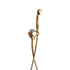 An unlacquered brass Francone BTS20M wall-mounted handheld shower and mixer set for luxury bathrooms.
