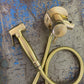 Francone BTS20MS wall-mounted hand shower with mixer and spray in unlacquered brass.