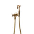 Francone BTS20S traditional wall-mounted hand shower and spray in unlacquered brass for a classic bathroom.